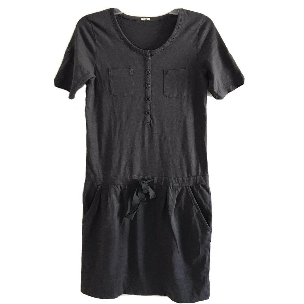 J. Crew | T-shirt Dress Women Size M Gray Cotton Short Sleeves Crew Neck Popover